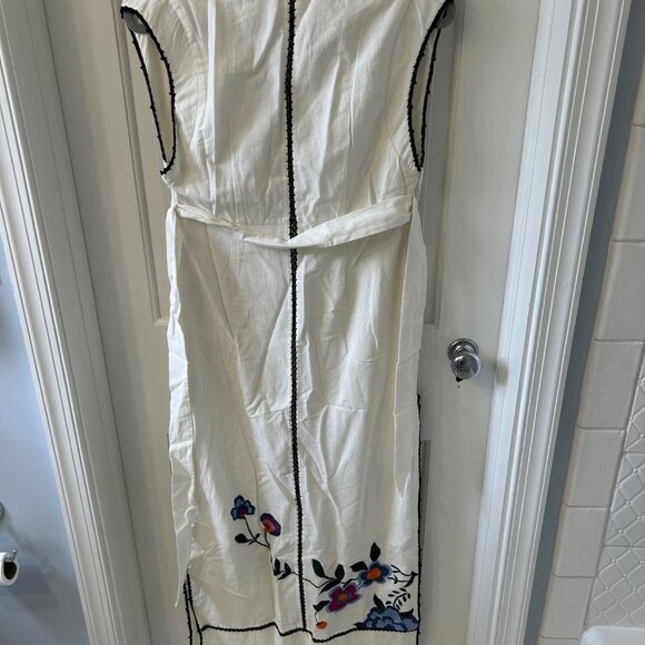 Free People Floral Embroidered Tie Waist Bo Dress - Picture 9 of 12